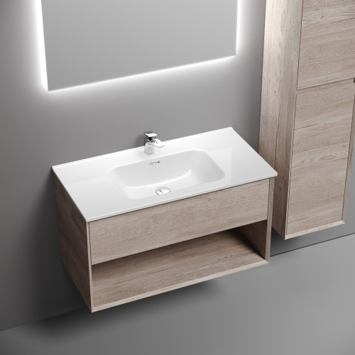 Тумба под раковину Sancos Marmi 1.0 MR1.090EG 90х40 подвесная цвет коричневый - фото 4